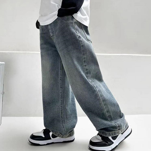 กาวเกงยีนส์เด็กโต ทรงกระบอก ใส่สบาย