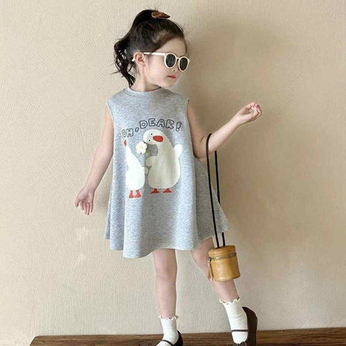 เดรสแขนกุด ชุดแฟชั่นเด็กหญิง